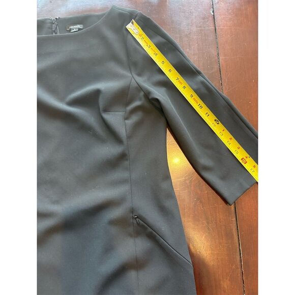 Ann‎ Taylor Women's Black Boat Neck 3/4 Sleeve Knee Length Dress Size 16 - Picture 10 of 11